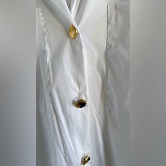 Zara NWOT Gold Button Up - Picture 3 of 8